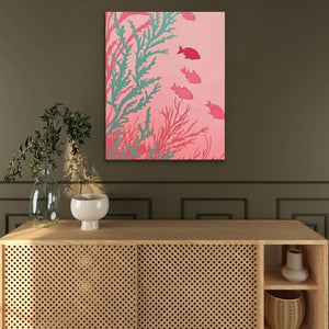 Marine Dreamland - Pastel Fish Canvas Print