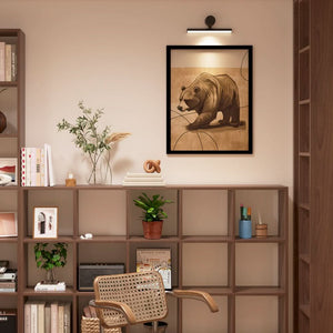 Market Bearverick - Bear Wall Art in Black Frame