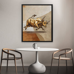 Market Opposite - Contemporary Wall Art in Black Frame