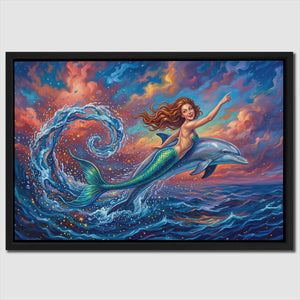 Mermaid Dolphin Dance โ Mermaid Dolphin Dance Close Up Landscape 103