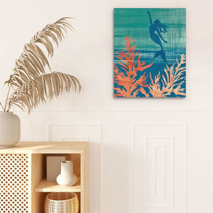 Mermaid Dreams - Teal Coral Canvas Print