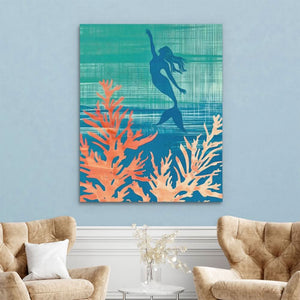 Mermaid Dreams - Coastal Art for Bathroom