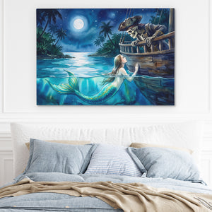 Mermaid Moonlit Vigil — Mermaid Moonlit Vigil Light Blue Bed 154