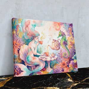 Mermaid Tea Time — Mermaid Tea Time Against Wall4x5 Reflect 21