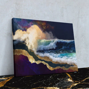 Midnight Waves Crashing โ Midnight Waves Crashing Against Wall4x5 Reflect 1
