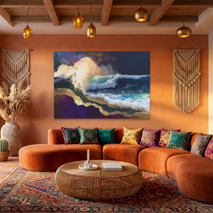 Midnight Waves Crashing โ Midnight Waves Crashing Boho Living Land 61