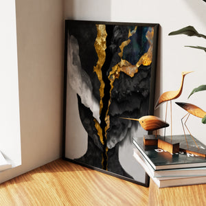 Mind Golden Rupture - Luxury Wall Art