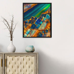 Mineral Color Spectrum - Contemporary Gold Canvas Wall Art