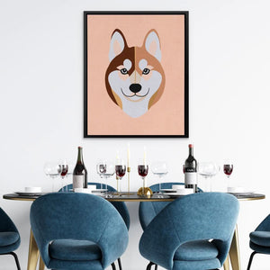 Minimal Husky - Luxury Wall Art