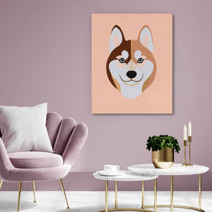 Minimal Husky - Luxury Wall Art
