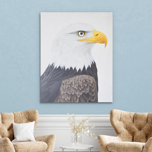 Minimalist Bald Eagle Portrait - Luxury Wall Art