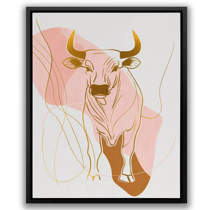 Minimalist Beast - Beige Canvas Print