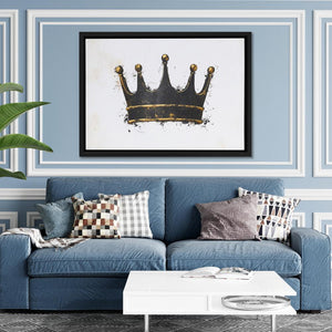 Minimalist Dark Crown - Luxury Wall Art