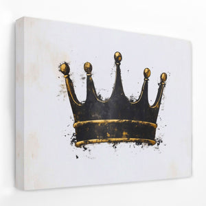 Minimalist Dark Crown - Luxury Wall Art