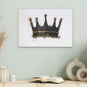 Minimalist Dark Crown - Luxury Wall Art