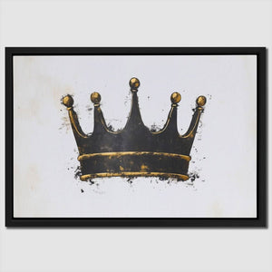 Minimalist Dark Crown - Luxury Wall Art