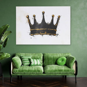 Minimalist Dark Crown - Luxury Wall Art