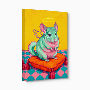 Mint Chinchilla Angel โ mint chinchilla angel angled flush print