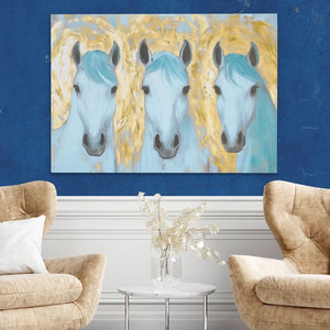Mirrored Souls - Blue Wall Art for Women’s Office Art