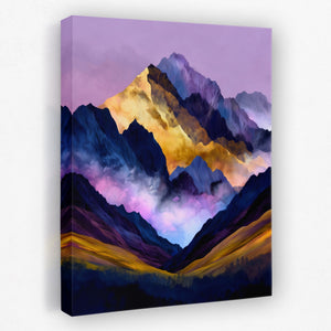 Misty Peaks Layered canvas wall art