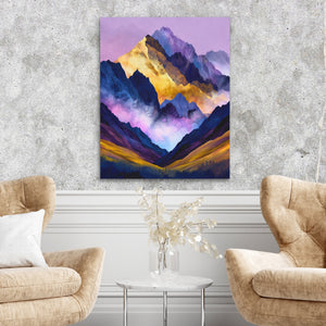Misty Peaks Layered — Misty Peaks Layered Two Chairs Cement Wall 249