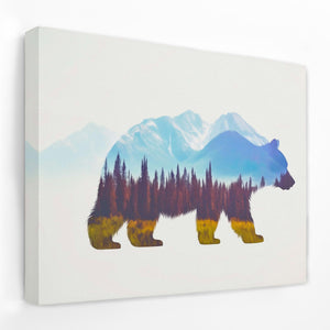 Misty Valley Bear - Luxury Wall Art