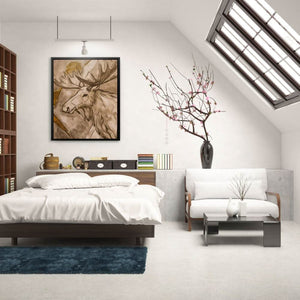 Mocha Moose - Minimalist Wall Art Print