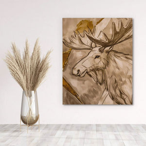 Mocha Moose - Animals Art for Bedroom