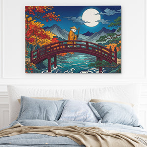 Monk Moonlit Bridge — Monk Moonlit Bridge Light Blue Bed 155