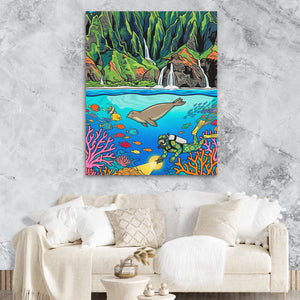 Monk Seal Reef — Monk Seal Reef Lux Couch Marble Walls 59