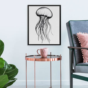 Monochrome Jellyfish - Luxury Wall Art