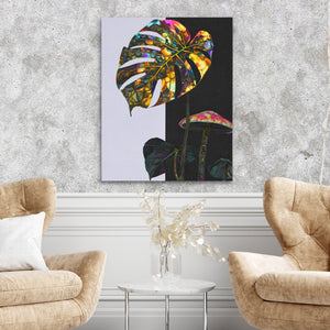 Monstera Psychedelic Bloom — Monstera Psychedelic Bloom Two Chairs Cement Wall 252