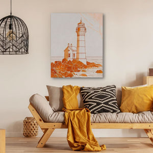 Moody Lighthouse - Large Minimalist Canvas Print