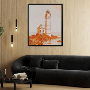 Moody Lighthouse - Canvas Wall Art