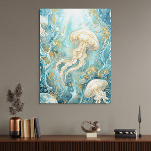 Moon Jelly Drifting - Luxury Wall Art