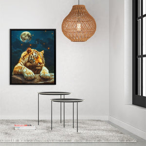 Moonlit Sleeping Tiger - Luxury Wall Art