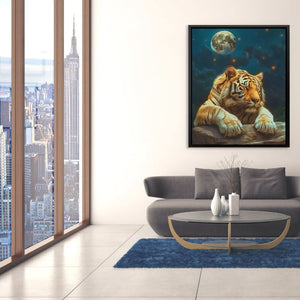 Moonlit Sleeping Tiger - Animals Art for Bedroom