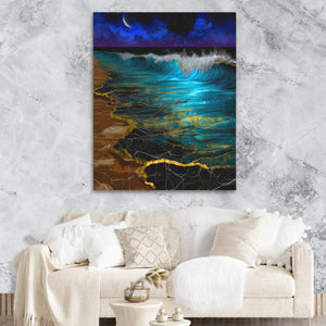 Moonlit Wave Lapping — Moonlit Wave Lapping Lux Couch Marble Walls 63