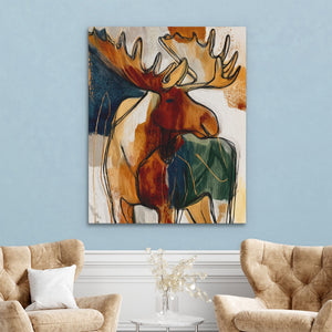 Moose Amber Profile canvas wall art, room view