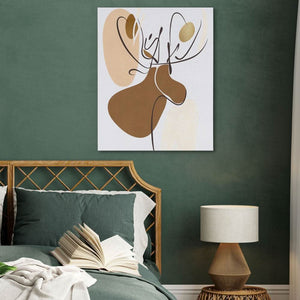Moose Doodle - Abstract Wall Art in Black Frame