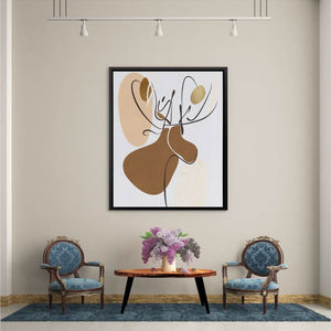 Moose Doodle - Animals Art for Bedroom