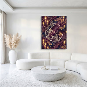 Moths Golden Glow โ moths golden glow sq white luxury 1port flush print
