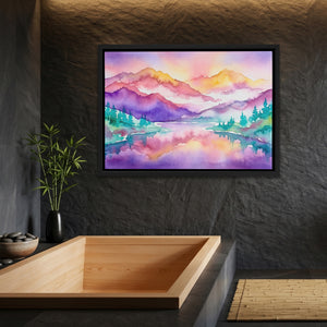Mountain Lake Reflection โ Mountain Lake Reflection Bamboo Bathroom Land 24