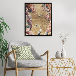 Mountain River of Gold - Luxury Wall Art