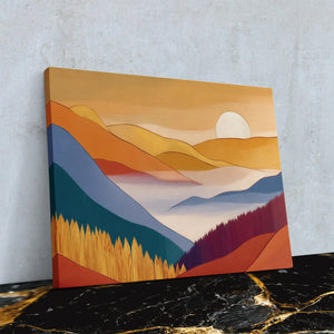 Mountains Golden Embrace - Luxury Wall Art