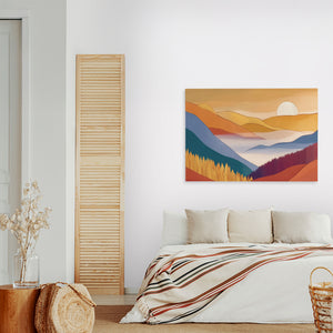 Mountains Golden Embrace - Luxury Wall Art