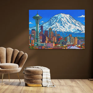 Mt. Rainier Skyline — Mt. Rainier Skyline brown room land 205
