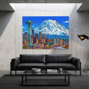 Mt. Rainier Skyline — Mt. Rainier Skyline Grey Luxury Land 93