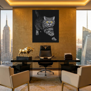 Munchkin Cat Prowling canvas wall art, room view