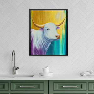 Mystical Horns of Light - Colorful Wall Art for Home Office